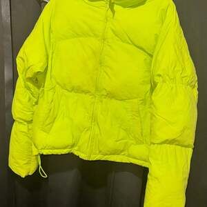 Wild Fable Cropped Puffer Jacket Neon Yellow Women's Size XS